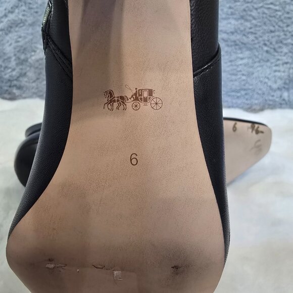 Coach Rebecca Black Leather Ankle Boot Bootie Women's Size 6 NEW *NOTES* - Picture 7 of 11